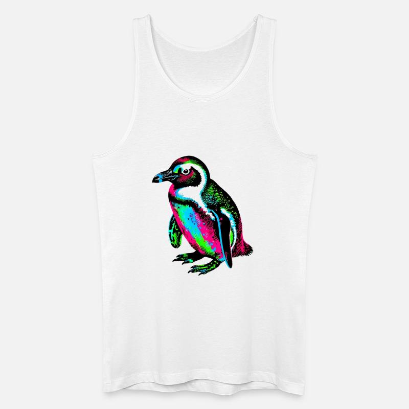 Pinguin - Männer Bio Tank Top - Weiß