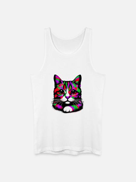 Chat - Débardeur bio Homme - blanc