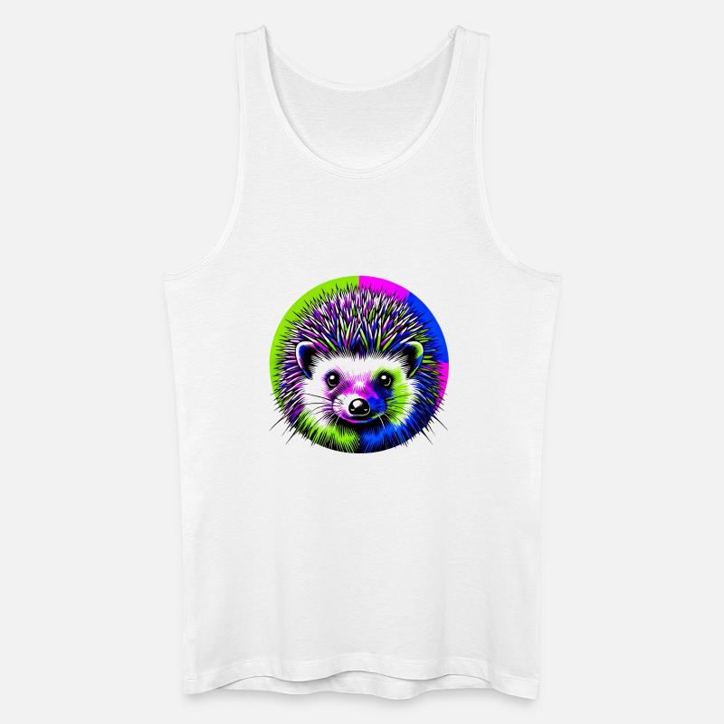 Igel - Männer Bio Tank Top - Weiß