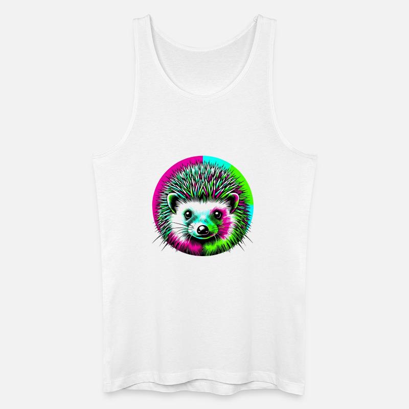 Igel - Männer Bio Tank Top - Weiß