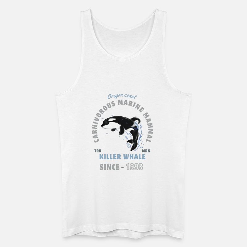 Orca Tier Meeressäuger - Schwertwal - Männer Bio Tank Top - Weiß