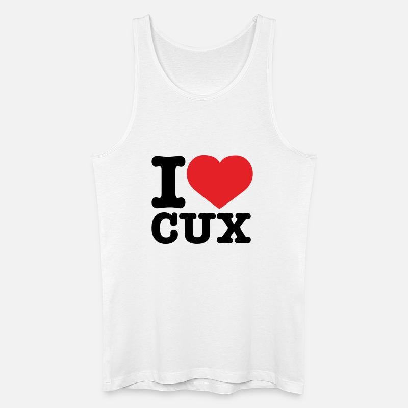 I love CUX - Männer Bio Tank Top - Weiß