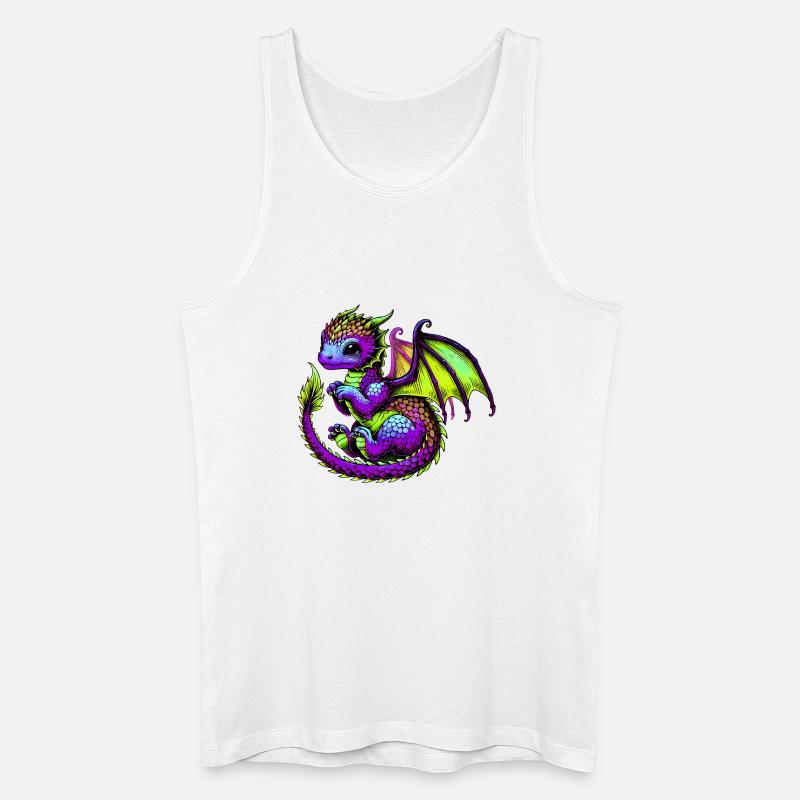 Drache - Männer Bio Tank Top - Weiß