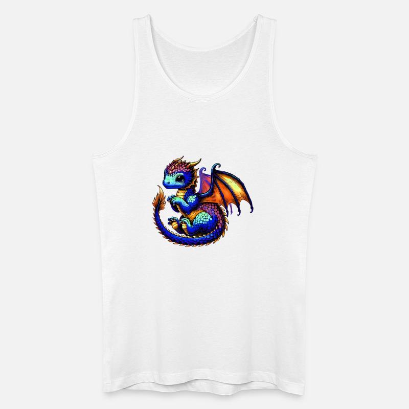 Drache - Männer Bio Tank Top - Weiß