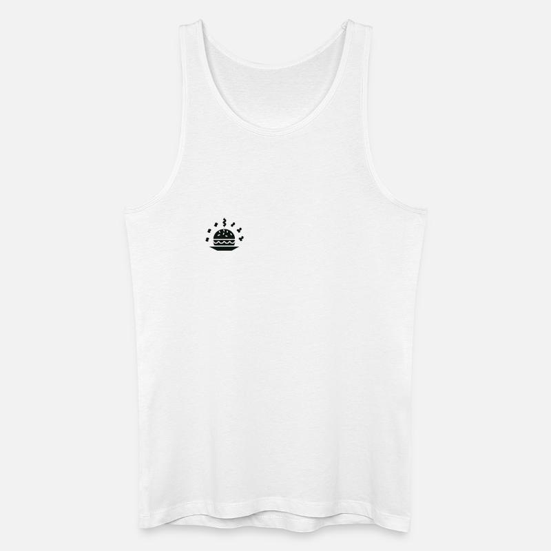 Burger - Männer Bio Tank Top - Weiß