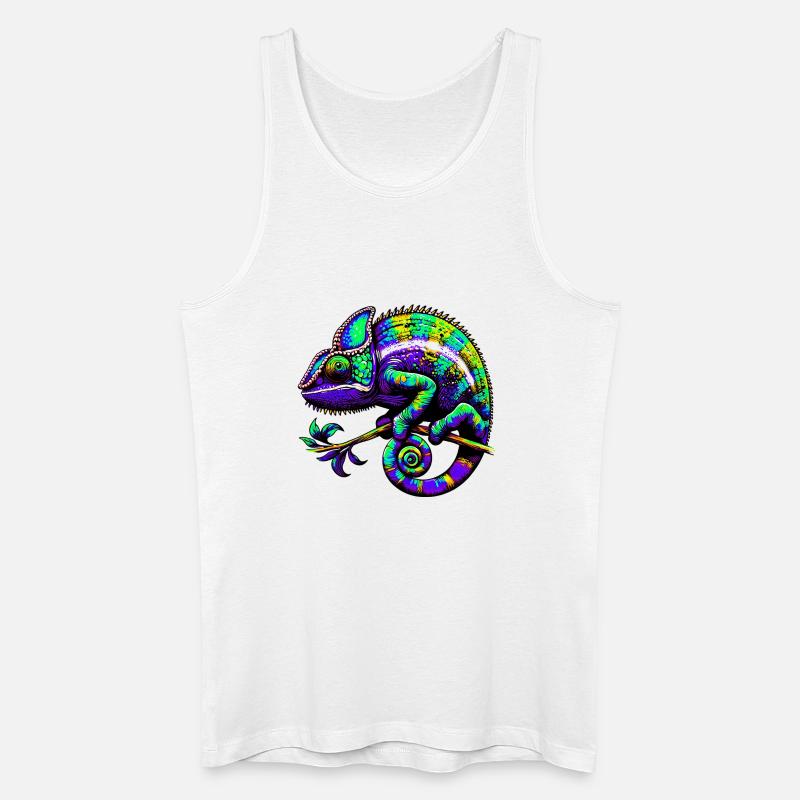 Chamäleon - Männer Bio Tank Top - Weiß