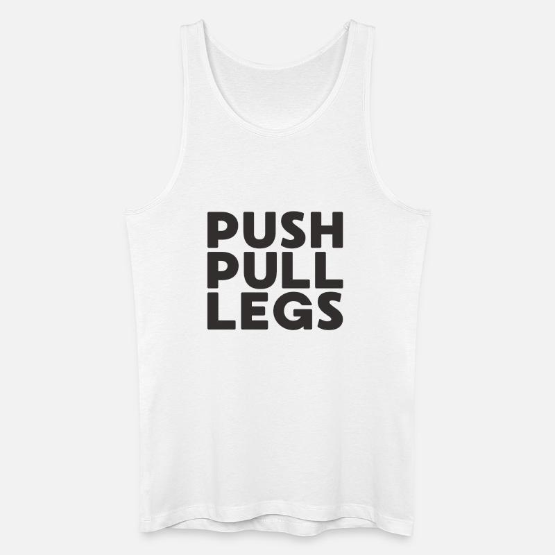 Push Pull Beine Repeat Trainingssplit - Männer Bio Tank Top - Weiß