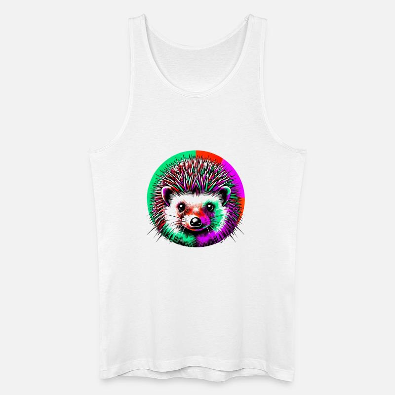 Igel - Männer Bio Tank Top - Weiß