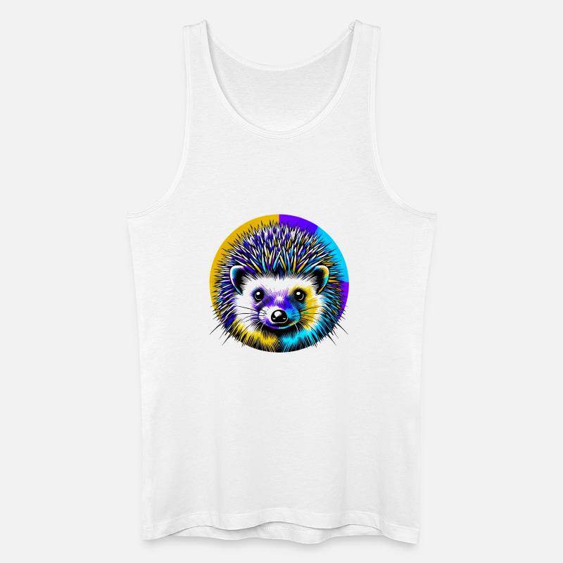 Igel - Männer Bio Tank Top - Weiß