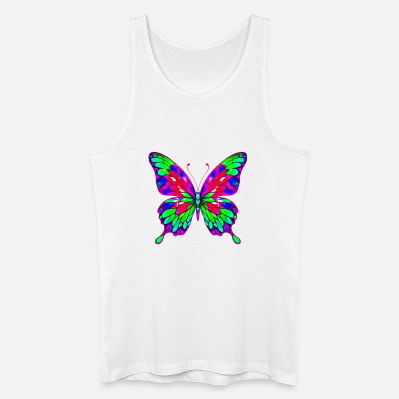 Schmetterling - Männer Bio Tank Top - Weiß