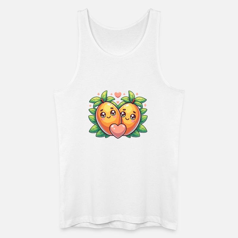 Süßes Mango Design - Paar Geschenk - Männer Bio Tank Top - Weiß