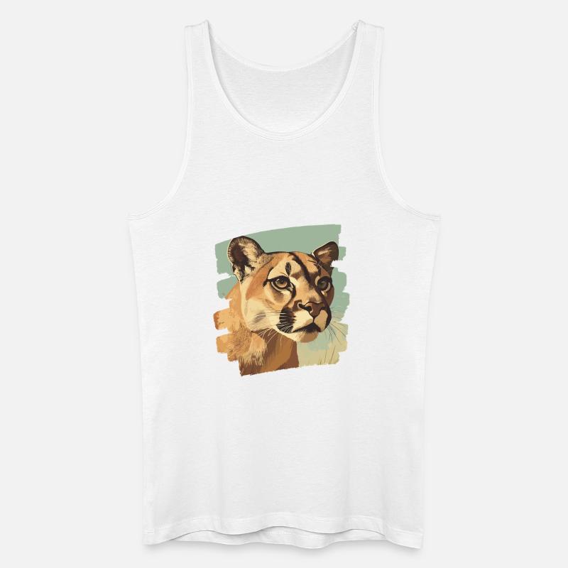 Lion from mountain Retro - Männer Bio Tank Top - Weiß