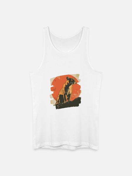 Lion from mountain Retro - Men’s Organic Tank Top - white