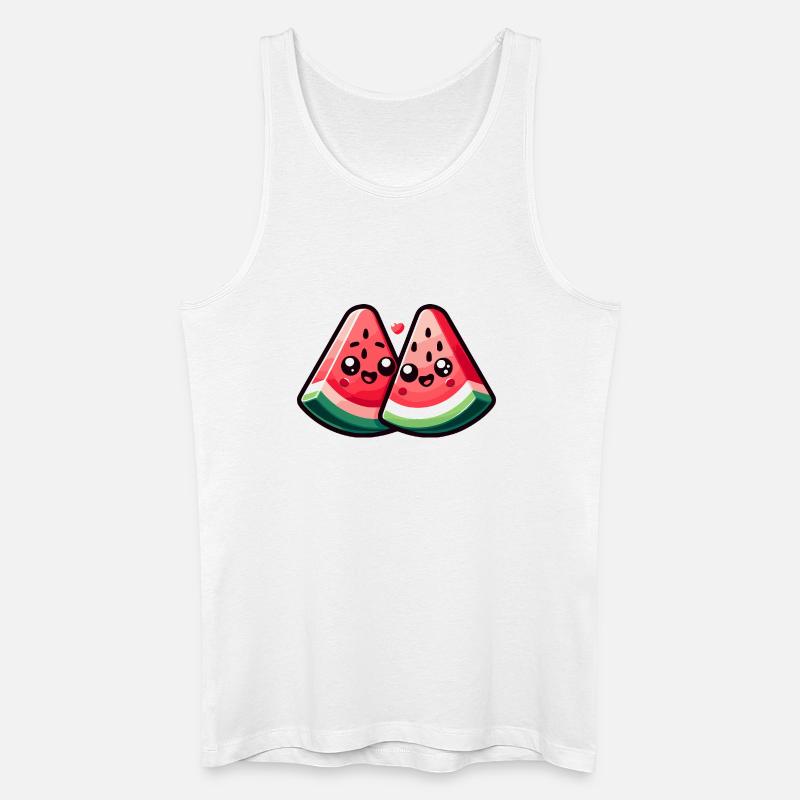 Süßes Melonen Design - Männer Bio Tank Top - Weiß