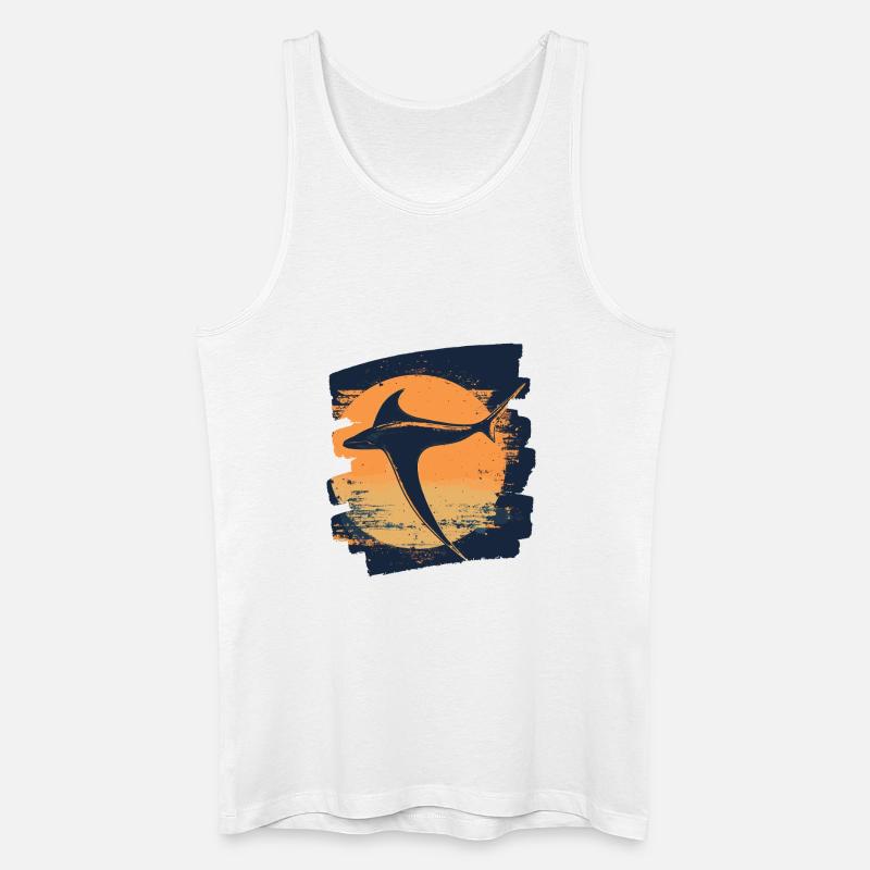 Manta Rochen Retro - Männer Bio Tank Top - Weiß