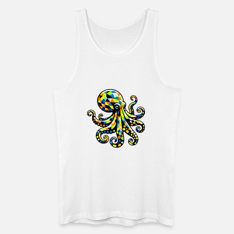 Krake - Männer Bio Tank Top - Weiß
