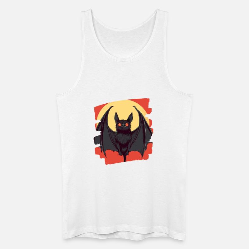 Fledermaus Retro - Männer Bio Tank Top - Weiß