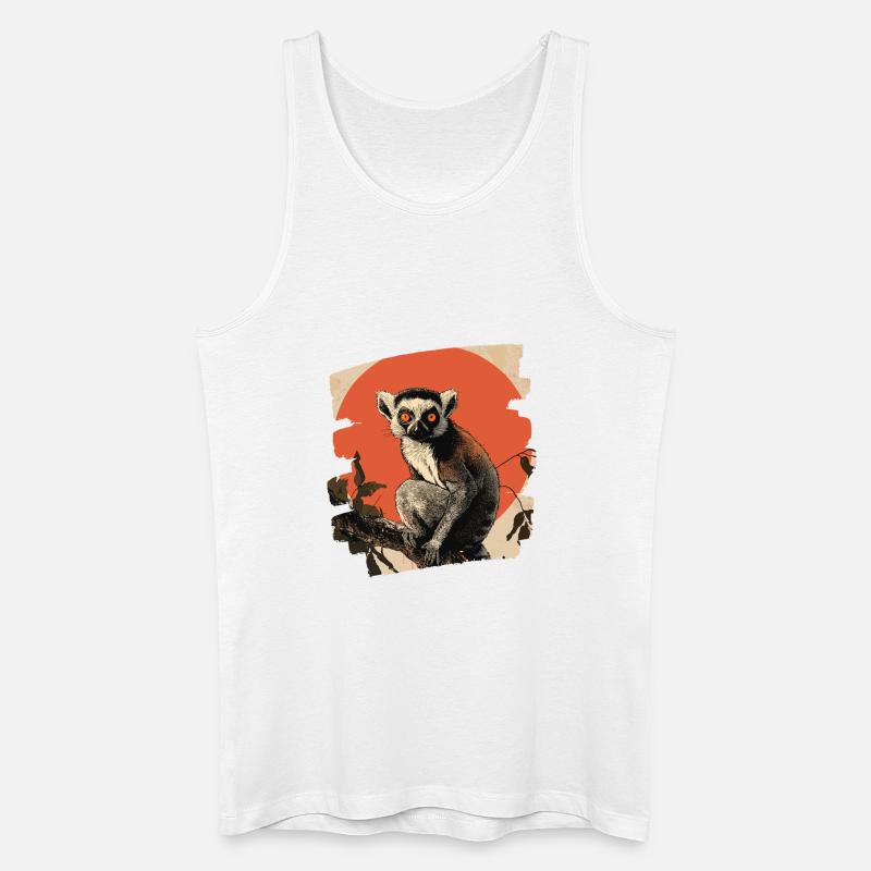 Lemur - Männer Bio Tank Top - Weiß