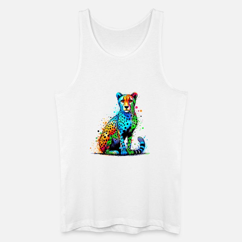 Gepard - Männer Bio Tank Top - Weiß
