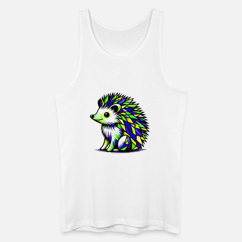 Igel - Männer Bio Tank Top - Weiß