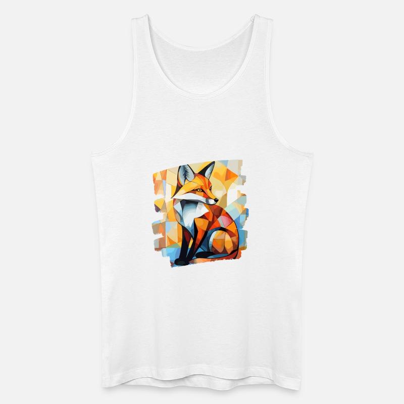 Fuchs - Männer Bio Tank Top - Weiß