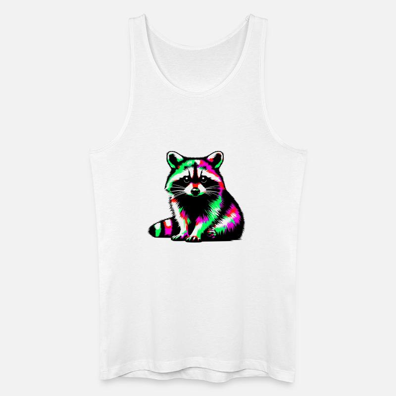 Waschbär - Männer Bio Tank Top - Weiß
