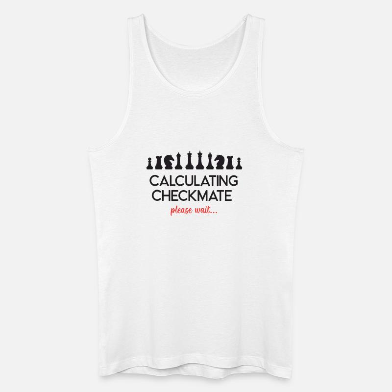 Schach - Schachmatt berechnen. Bitte warten... - Männer Bio Tank Top - Weiß