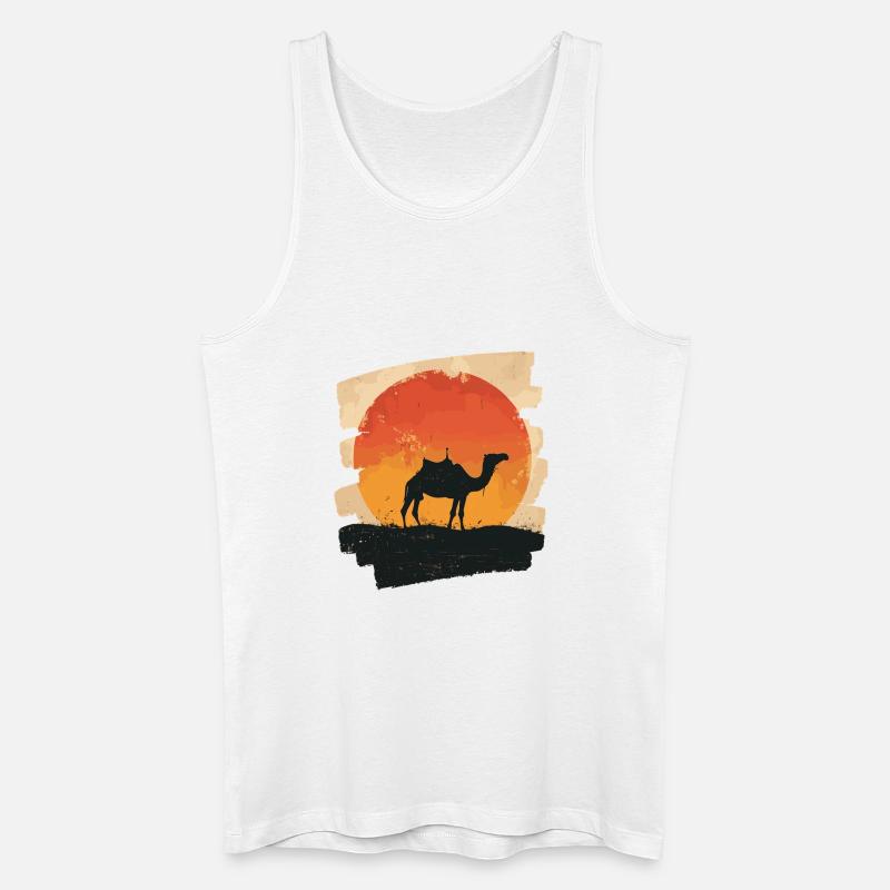 Kamel - Männer Bio Tank Top - Weiß
