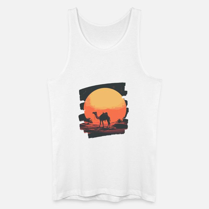 Kamel - Männer Bio Tank Top - Weiß