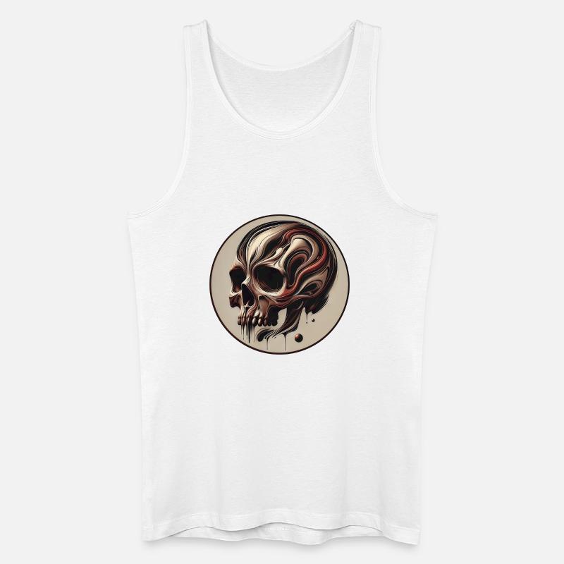 Kunstvoller Schädel - Männer Bio Tank Top - Weiß