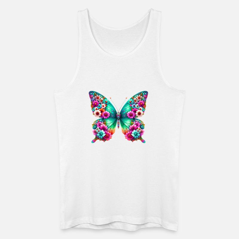 Schmetterling - Männer Bio Tank Top - Weiß