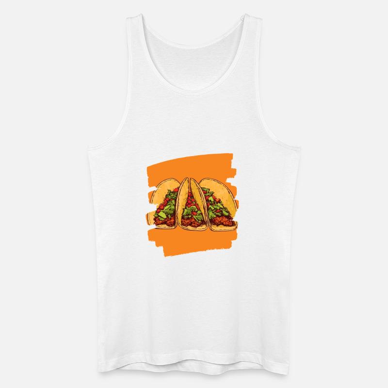 Taco - Männer Bio Tank Top - Weiß