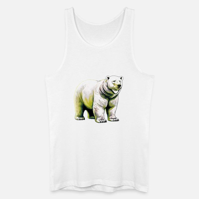 Weißer Eisbär - Männer Bio Tank Top - Weiß
