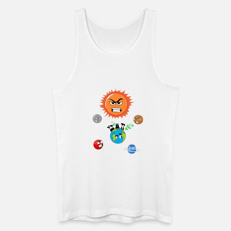 Verschmutzung der Erde - Männer Bio Tank Top - Weiß