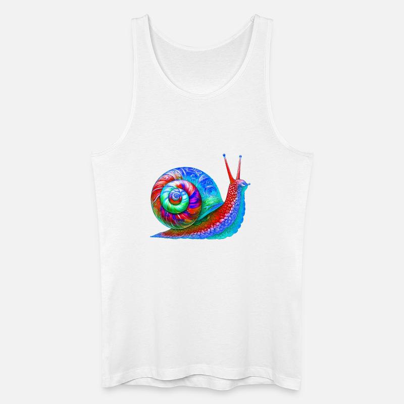 Schnecke - Männer Bio Tank Top - Weiß