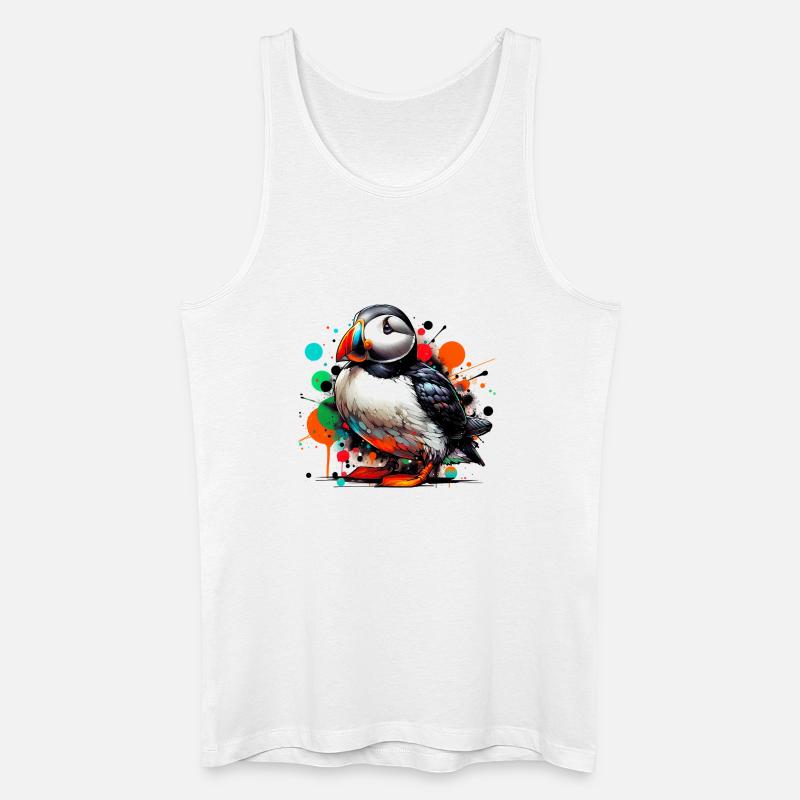 Papageitaucher - Männer Bio Tank Top - Weiß