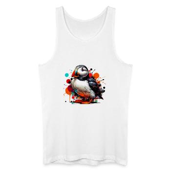 Papageitaucher - Männer Bio Tank Top - Weiß - Vorne