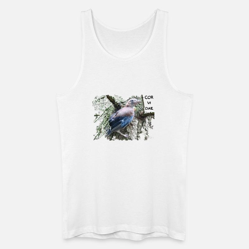Eichelhäher Corvidae - Männer Bio Tank Top - Weiß