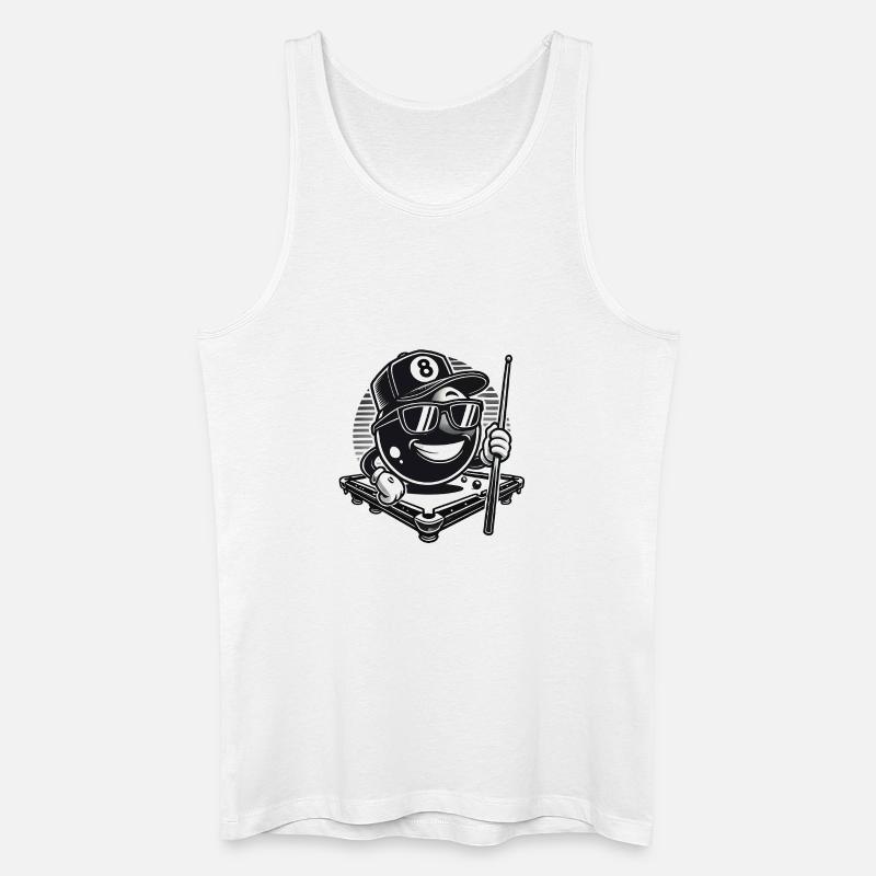 Billard 8-Ball Cool - Männer Bio Tank Top - Weiß
