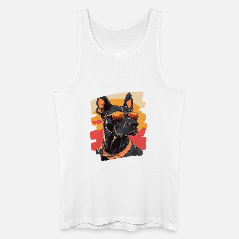 Dobermann - Männer Bio Tank Top - Weiß