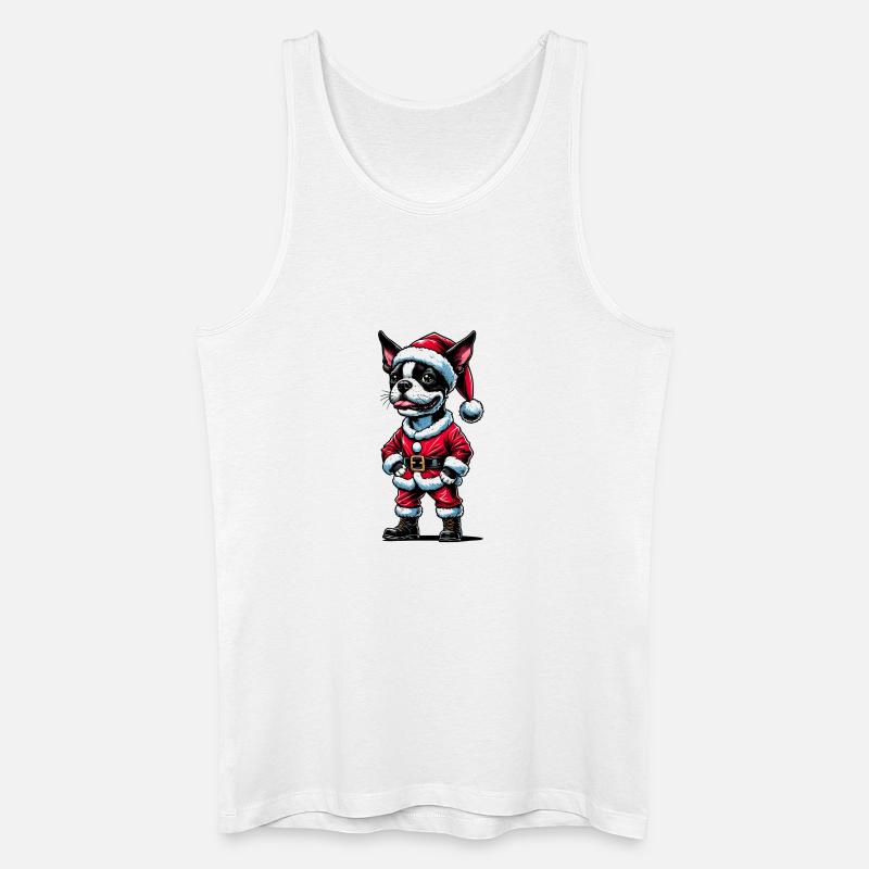 Bostie Weihnachtsmann - Männer Bio Tank Top - Weiß