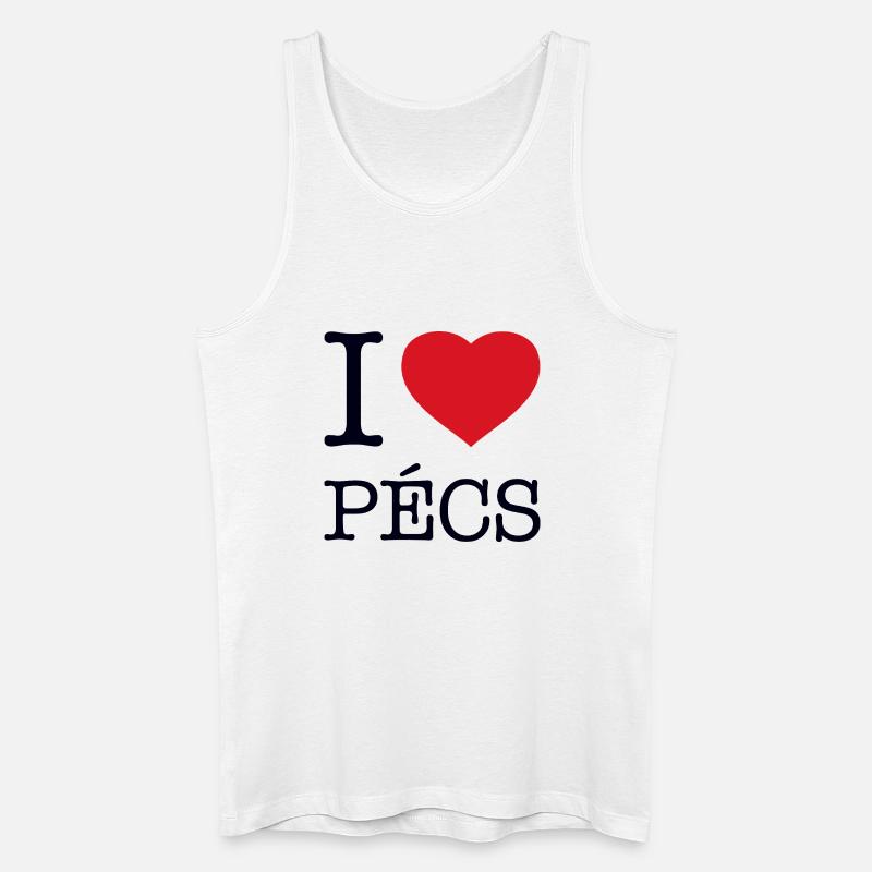 I LOVE PECS - Männer Bio Tank Top - Weiß