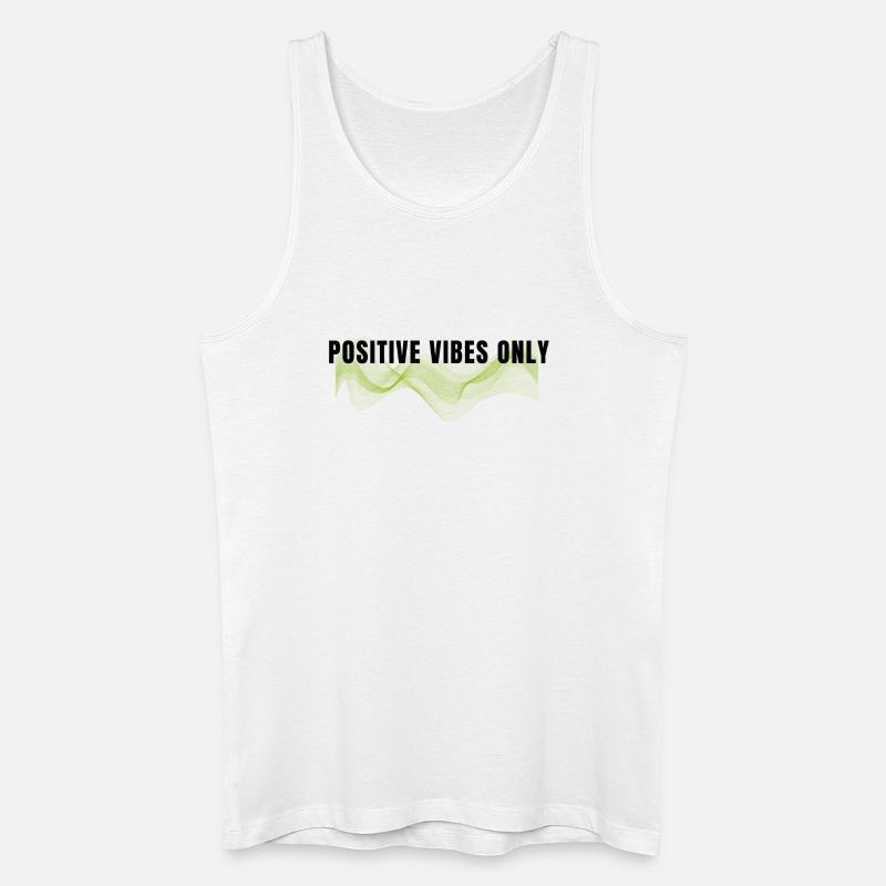 Nur positive Vibes - Männer Bio Tank Top - Weiß
