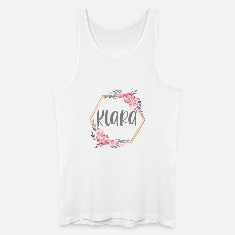 Klara Mädchen Name personalisiertes Geschenk - Männer Bio Tank Top - Weiß