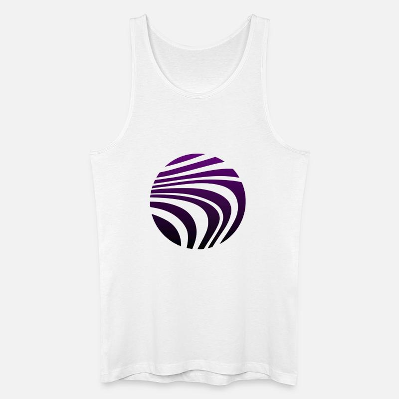 Psychedelic Pattern Violet Gradient - Men’s Organic Tank Top - white
