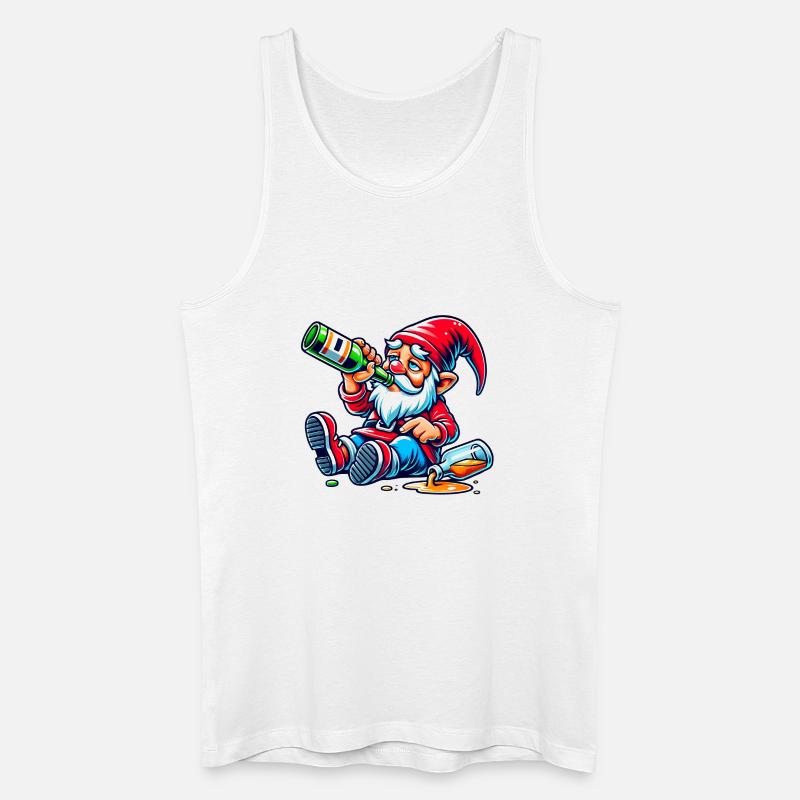 Gartenzwerk Feierabend - Männer Bio Tank Top - Weiß