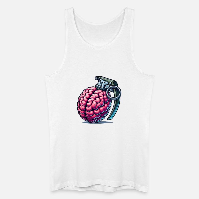 Hirngranate – Explosive Gedanken - Männer Bio Tank Top - Weiß