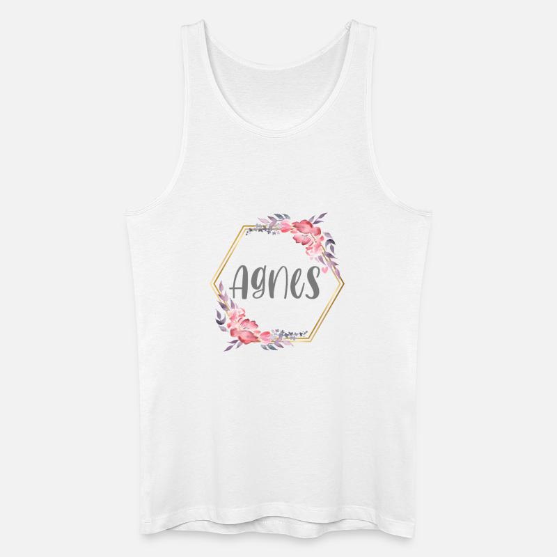 Agnes Mädchen Name personalisiertes Geschenk - Männer Bio Tank Top - Weiß