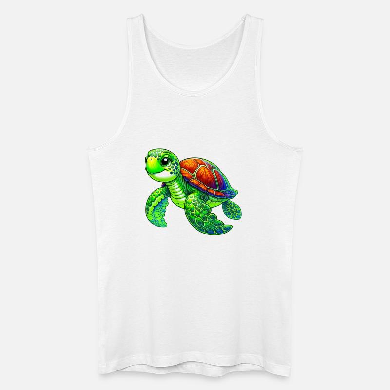 Schildkröte - Männer Bio Tank Top - Weiß
