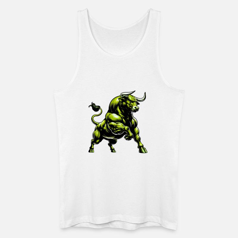 Stier - Männer Bio Tank Top - Weiß